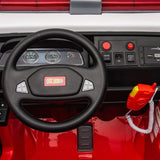 24V Fire Truck 2-Seater Ride On Kids Car with Remote Control
