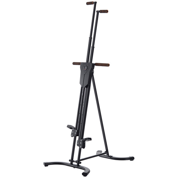Soozier Vertical Climber, High-Intensity Cardio & Muscle Toning Exercise for Home Gym, Folding Steel, Adjustable Height, Display Monitor, 220 lbs. Weight Capacity