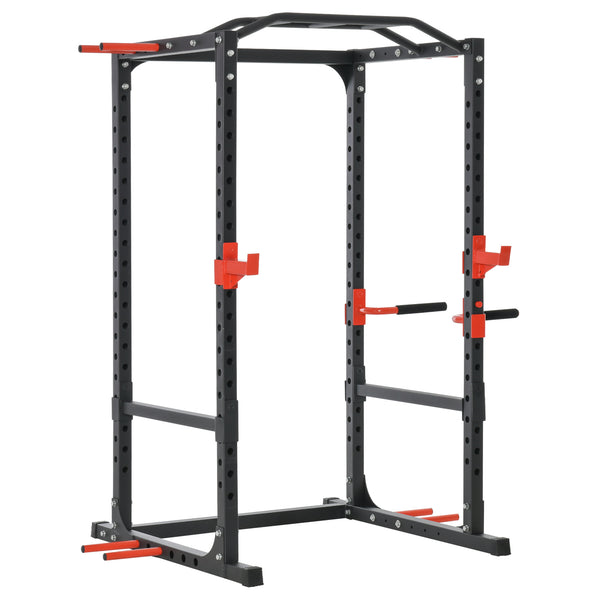 Soozier Power Tower Pull Up Bar Squat Rack Power Cage At Home Workout Equipment,Upper Body Strength Training Equipment