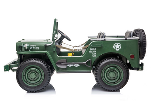 PREORDER 24V Army Truck 3 Seater DELUXE Kids Ride On Car with Remote Control