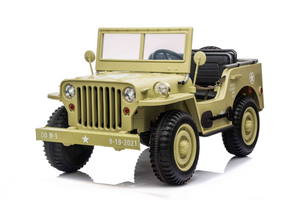 PREORDER 24V Army Truck 3 Seater DELUXE Kids Ride On Car with Remote Control