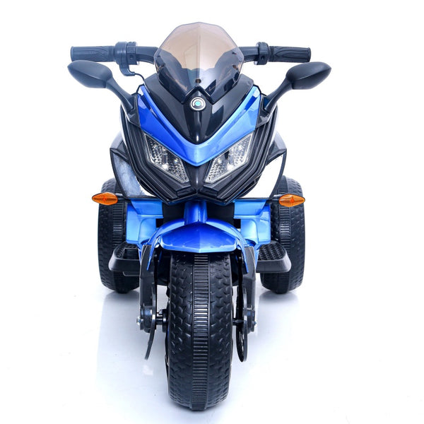 12V Kids Ride-On Motorcycle with Manual Throttle, Foot Brake and PU Seat, Motorbike for Toddlers Ages 3-5, 43.5″ L x 23.5″ W x 29″ H