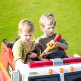 24V Fire Truck 2-Seater Ride On Kids Car with Remote Control