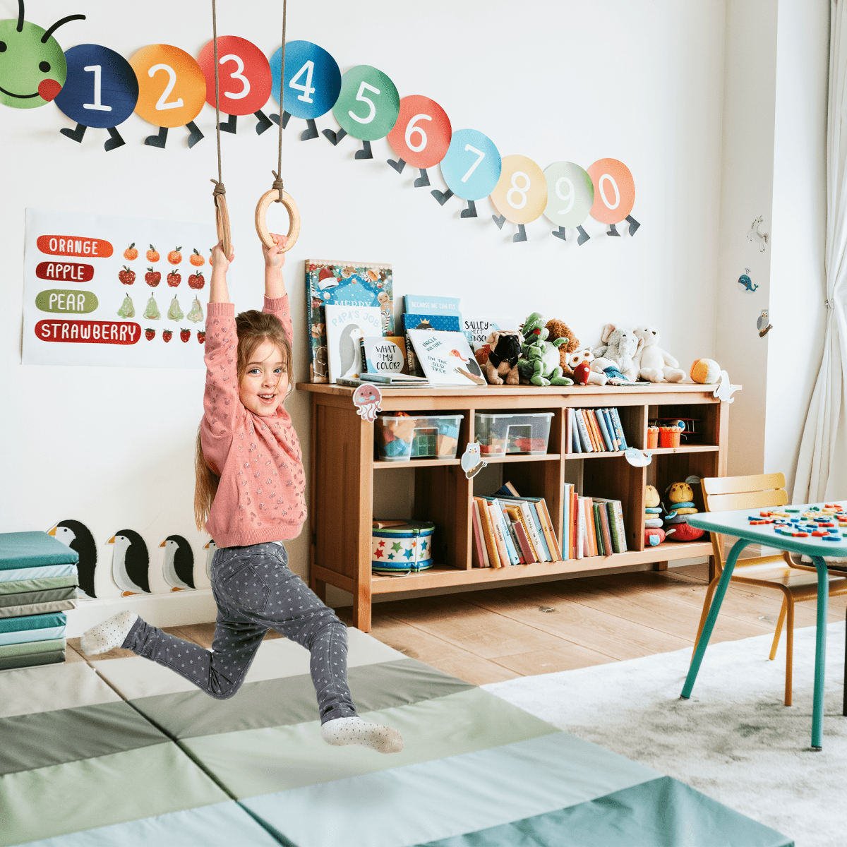 3in1 Swings Set: Rope Ladder + Gymnastic Rings + Disc Rope Swing - SKU: SS-RL-GR-DSR-CA