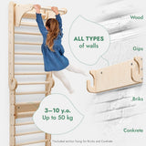 6in1: Wooden Swedish Wall / Climbing ladder for Children + Swing Set + Slide Board