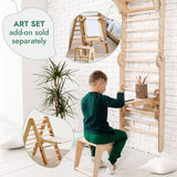 6in1: Wooden Swedish Wall / Climbing ladder for Children + Swing Set + Slide Board
