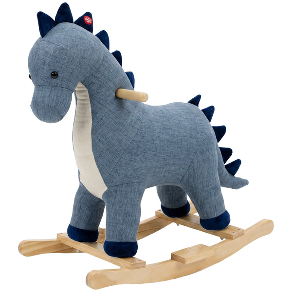Qaba Baby Rocking Horse, Dinosaur Kids Ride on Horse with Realistic Sound, Interactive Toy for Toddlers 12-36 Months