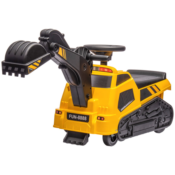 Aosom 3 in 1 Ride on Excavator Bulldozer with Music