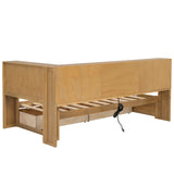 Vinsetto Twin Size Daybed with 2 Storage Drawers, Storage Cabinets, USB Ports, Solid Wood and MDF, 86\\" L x 51\\" W x 37.5\\" H, Wood