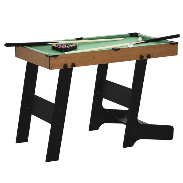 Soozier 38'' Mini Pool Table Set Tabletop Billiards Game, Fun for Whole Family Game Room Man Cave, with Easy Folding for Storage, with Balls, Cues, Chalk, Brush