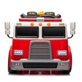 24V Fire Truck 2-Seater Ride On Kids Car with Remote Control