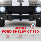 Qaba Licensed Ford Shelby GT 350 Kids Ride On Car with Remote Control, Adjustable Speed, MP3, Smooth Start, LED Lights, Black