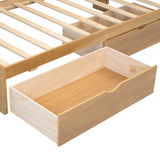 Vinsetto Twin Size Daybed with 2 Storage Drawers, Storage Cabinets, USB Ports, Solid Wood and MDF, 86\\" L x 51\\" W x 37.5\\" H, Wood