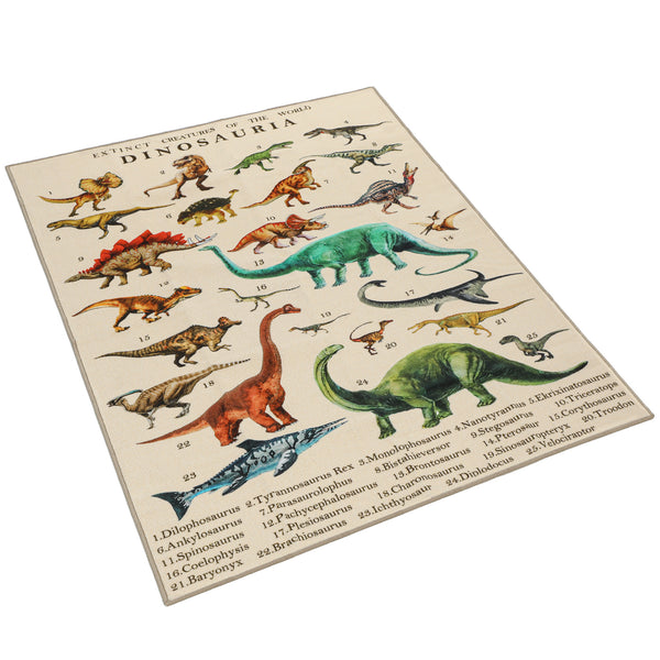 Qaba Large Play Mat 79" x 59", Crawling Mat for Toddlers, Living Room and Bedroom with Dinosaur Pattern