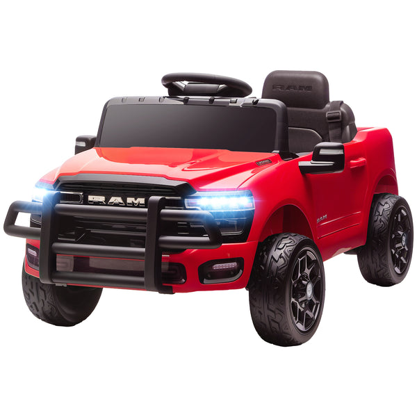 Qaba 12V Kids Ride on Car, Licensed Dodge RAM 3500 Ride on Toys with Dual Motors, Remote Control for Toddlers