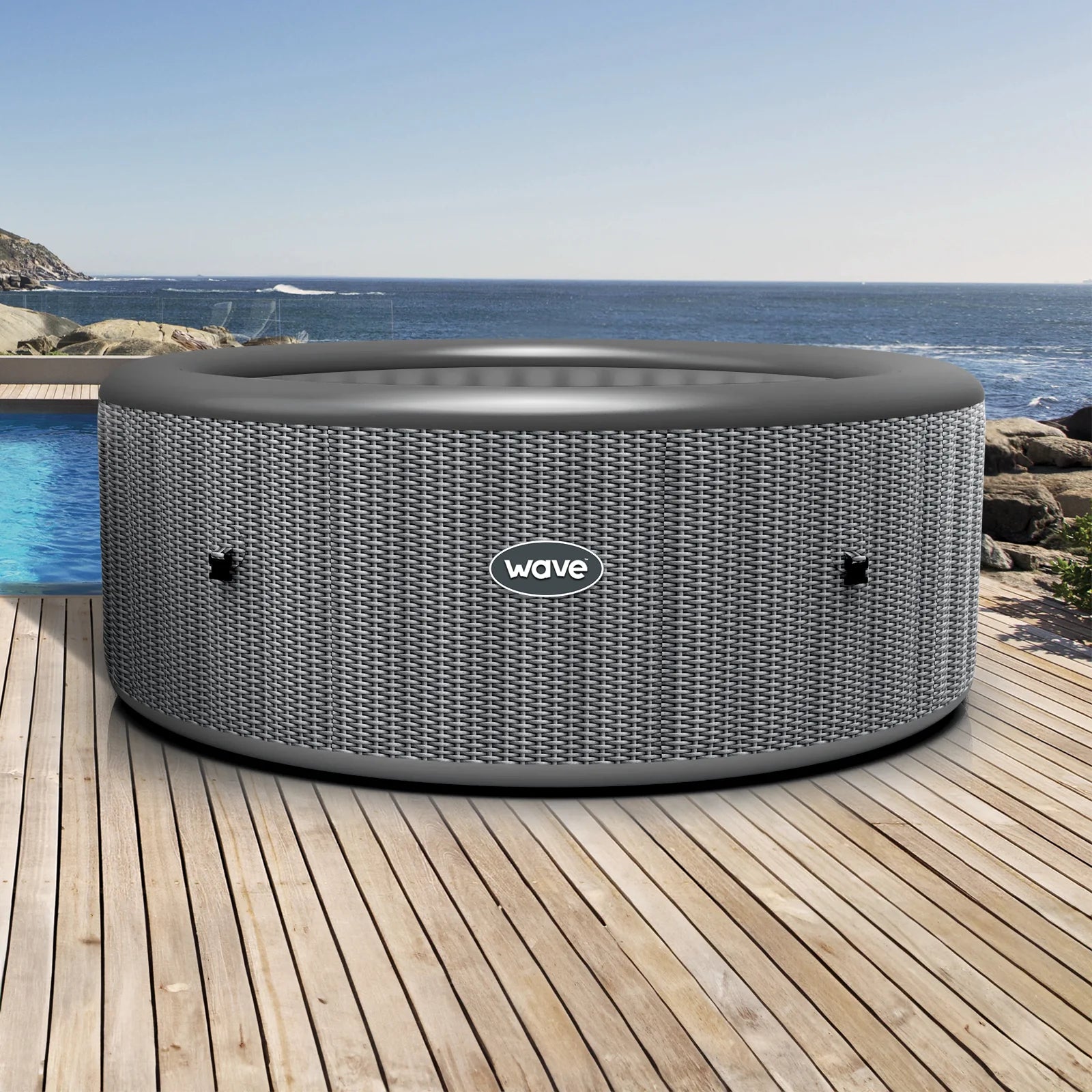 Atlantic Inflatable Hot Tub with Heater by Wave - FREE SHIPPING