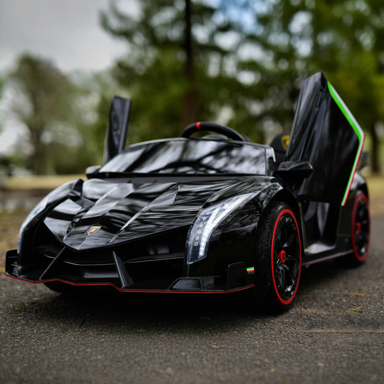 2025 UPGRADED Lamborghini Veneno 2x12V 4X4 2 Seater DELUXE Kids Ride On Car with Remote Control
