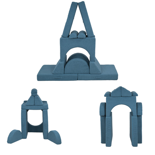 Qaba 12 Pcs Foam Climbing Blocks for Toddlers, Indoor Soft Play Equipment for Boys and Girls