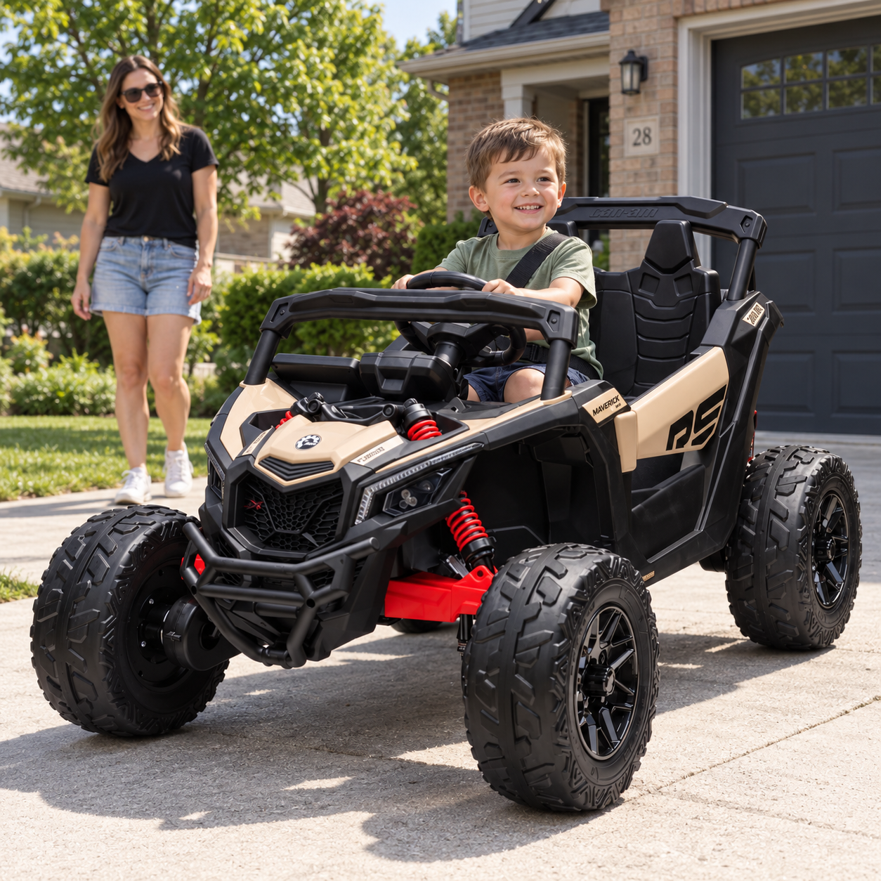 2026 24V Can Am Maverick 4X4 1 Seater UTV Kids Electric Ride On with Remote Control