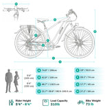 Oiios Cyclon Commuter Electric Bike for Adults - UL Certified - 48V 750W 29 in - Hydraulic Brakes Turn Signals LED Lights