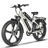 EMMO E-Wild Dual Electric Bike Fat Tire Adults – UL Certified 26" All Terrain Ebike – LED Lights, Color Display