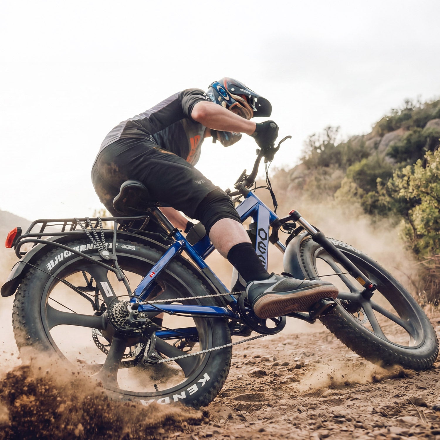 EMMO E-Wild Dual Electric Bike Fat Tire Adults – UL Certified 26\\" All Terrain Ebike – LED Lights, Color Display