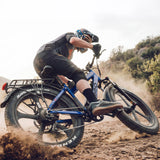EMMO E-Wild Dual Electric Bike Fat Tire Adults – UL Certified 26\\" All Terrain Ebike – LED Lights, Color Display