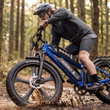 EMMO E-Wild Dual Electric Bike Fat Tire Adults – UL Certified 26\\" All Terrain Ebike – LED Lights, Color Display