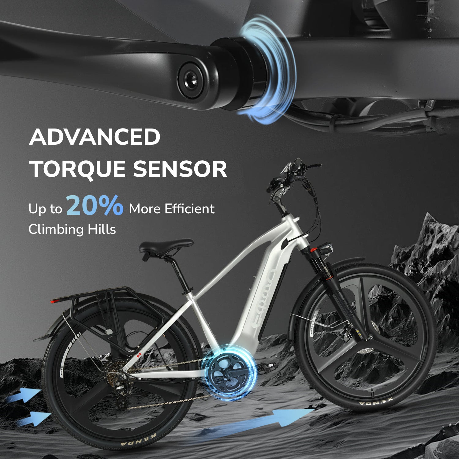 EMMO Spurt Pro 29\\" Torque Sensor Mountain Electric Bike 750W - UL 2849 & 2271 Certified - Step Over Frame - Front Shock - Up to