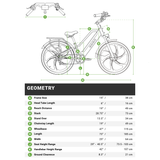 EMMO Trevo Pro Step Over Ebike - UL Certified - 48V17.5Ah Lithium Battery, 500W - 110km Range, Hydraulic Brakes, Color Display
