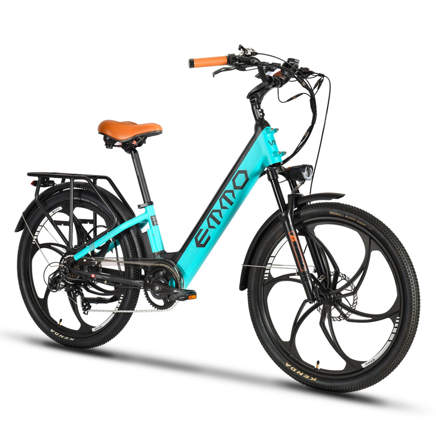 EMMO VMO Pro Electric Bike - Step Thru Commuter Bike 500W - UL 2849 Certified - 48V17.5Ah Battery- Quick Release Adjustable Handlebar Stem - SKU: VM_OLIVE_48175