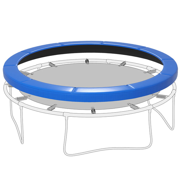Soozier 12FT Trampoline Spring Cover, Safety Trampoline Pad Replacement, Waterproof and Tear Resistant, All Weather Trampoline Accessories, No Holes for Pole