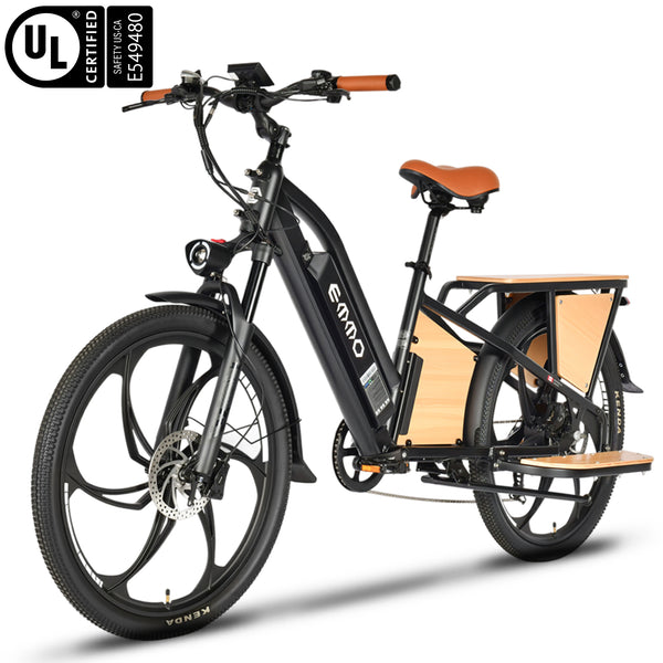 EMMO Ehaul Pro Cargo Electric Bike Adults - Step Thru - 750W - Rear Cargo Seat - UL Certified