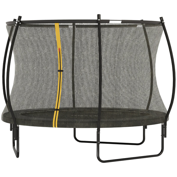 Soozier 8ft Outdoor Trampoline with Net Enclosure, Curved Poles and Safety Pad, ASTM Approved