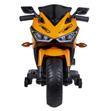 12V Kids Electric Ride-On Motorcycle with Training Wheels and Headlight, Motorbike with MP3 and Light-Up Wheels, 46" L x 20" W x 26" H