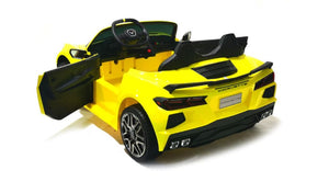24V Chevrolet Corvette C8 2 Seater DELUXE EDITION Kids Ride on Car with Remote Control