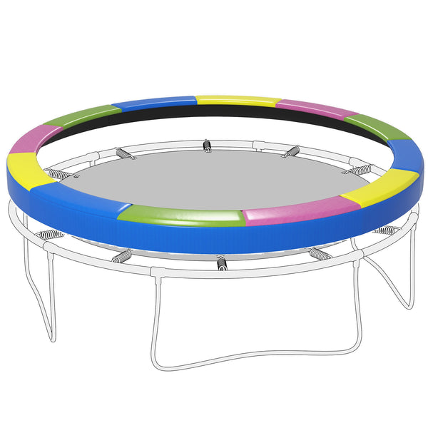 Soozier 14FT Trampoline Spring Cover, Safety Trampoline Pad Replacement, Waterproof and Tear Resistant, All Weather Trampoline Accessories, No Holes for Pole