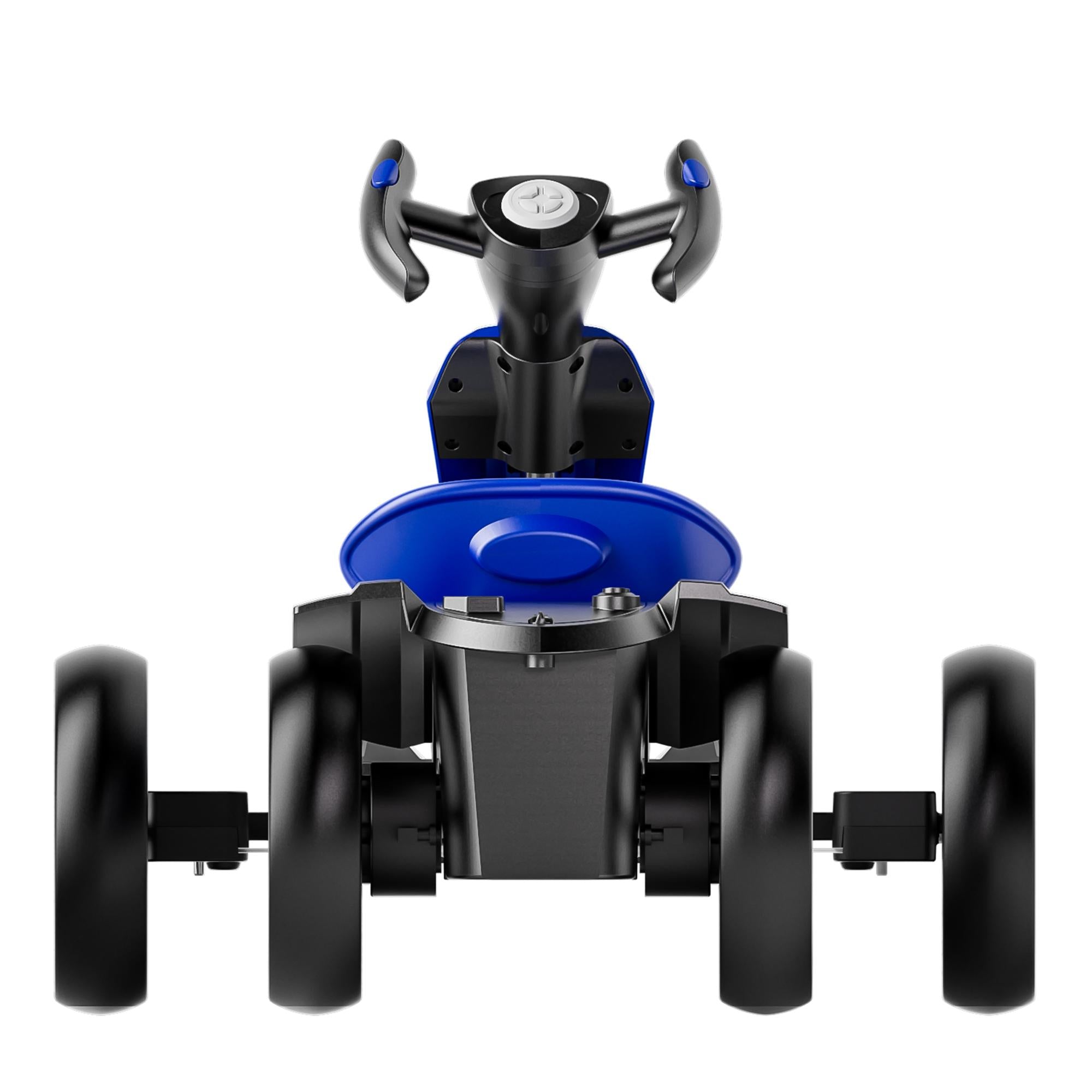 12V Electric Pedal Go-Kart for Kids with Adjustable High-Back Seat, Ride-On Truck with Music/Flashing Lights, 38\'\' L x 22.5\'\' W x 19.5\'\' H, Blue