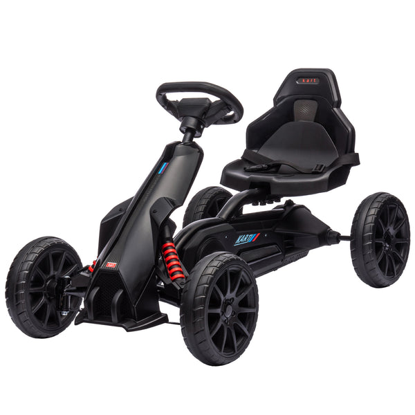 Aosom Kids Pedal Go Kart W/ Adjustable Seat, Swing Axle