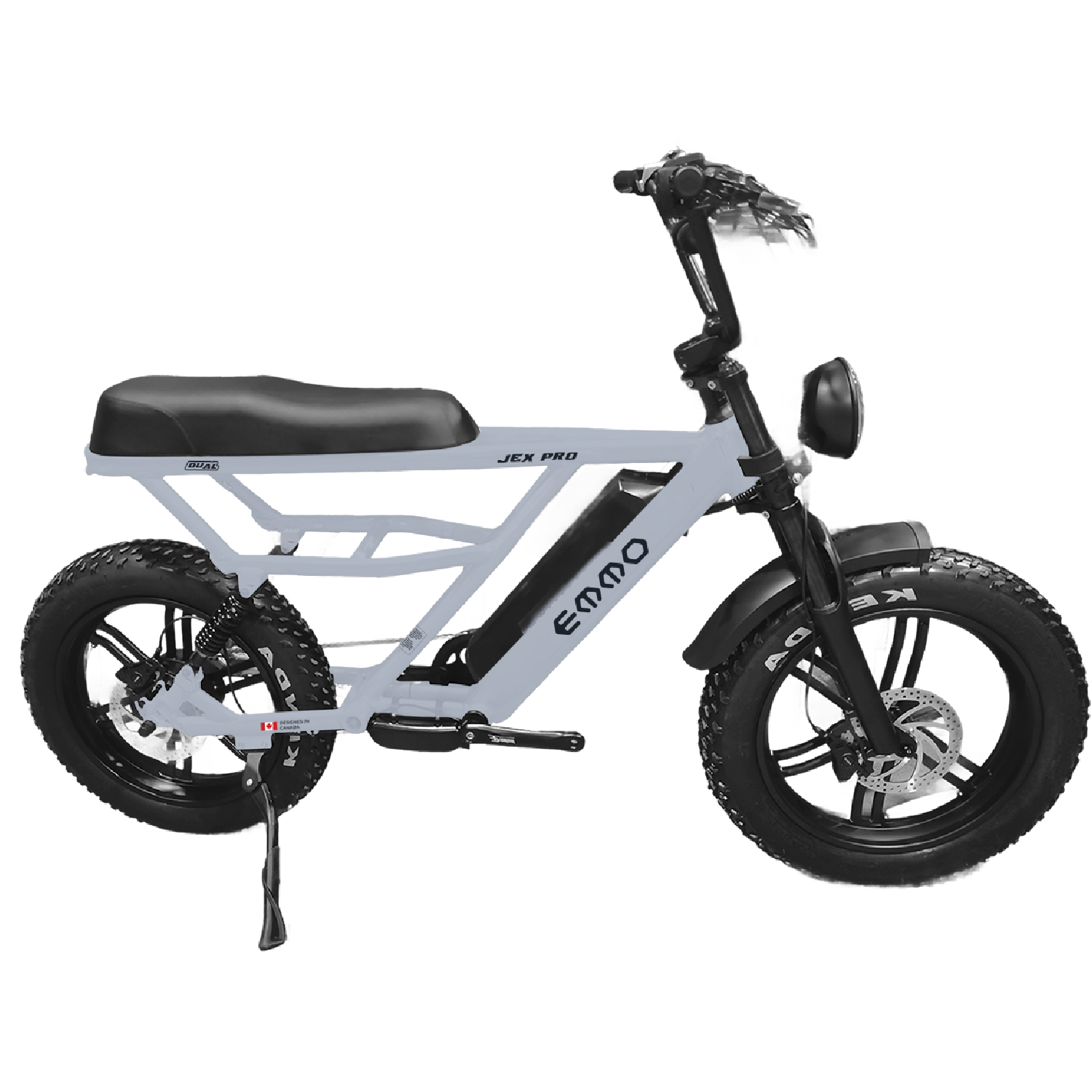 EMMO Jex Pro Fat Tire Electric Bike Adults - Full Suspension - UL Certified - Color Display Turn Signals - SKU: JEX_NL_15