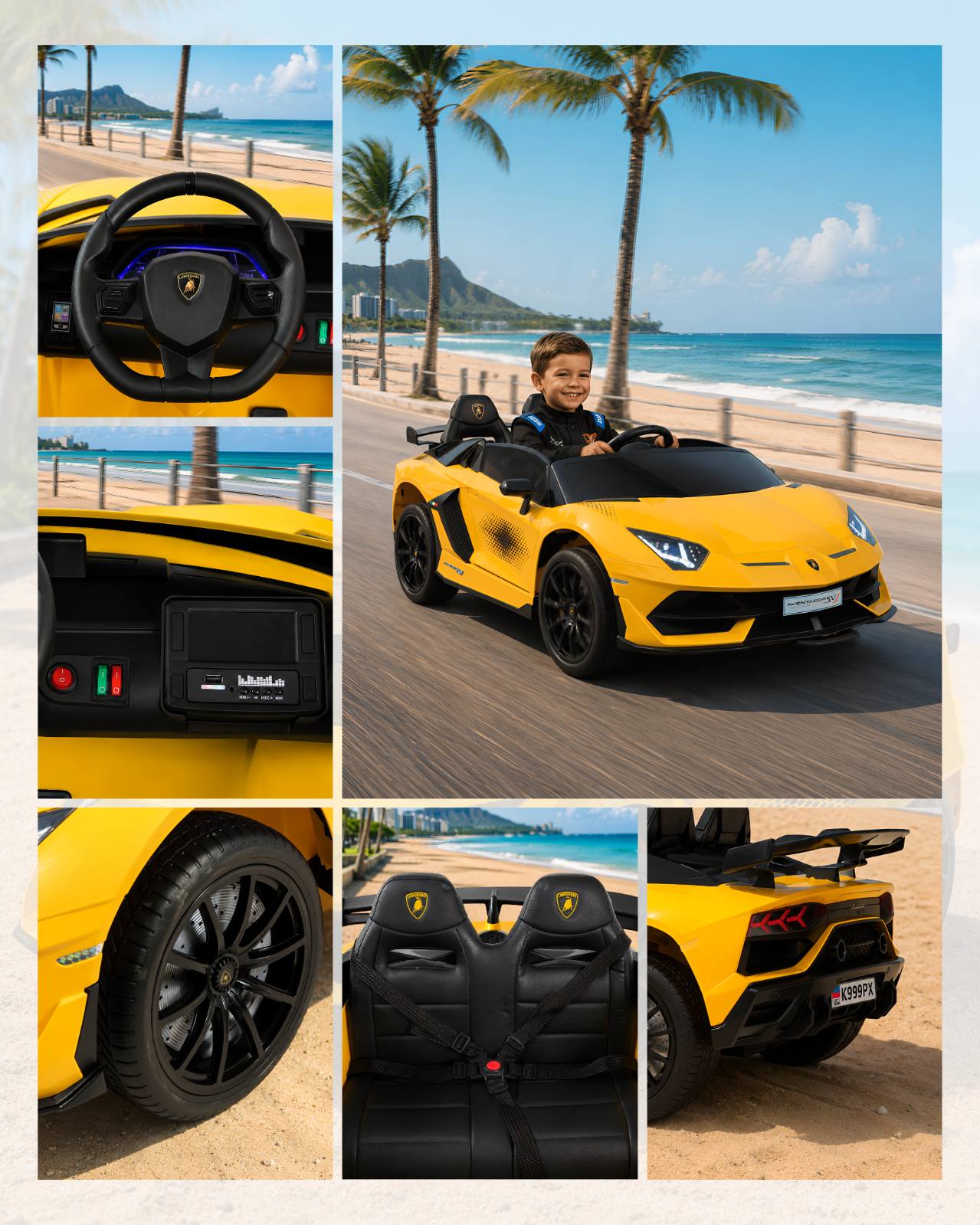 2026 Lamborghini Aventador SVJ 24V XL 2 Seater Kids Ride On Car with Remote Control