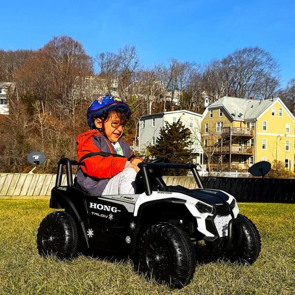 12V Ride-On UTV Toy Car with Dual Driving Modes, 2.4G Parent Remote or Manual, Vehicle for Kids Ages 3-6, 39.5″ L x 22″ W x 21″ H