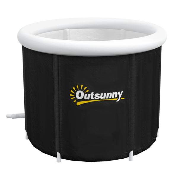 Outsunny Cold Plunge Tub, Portable Ice Bath Cold Water Therapy Tub with Thermo Lid, for Athletes Recovery