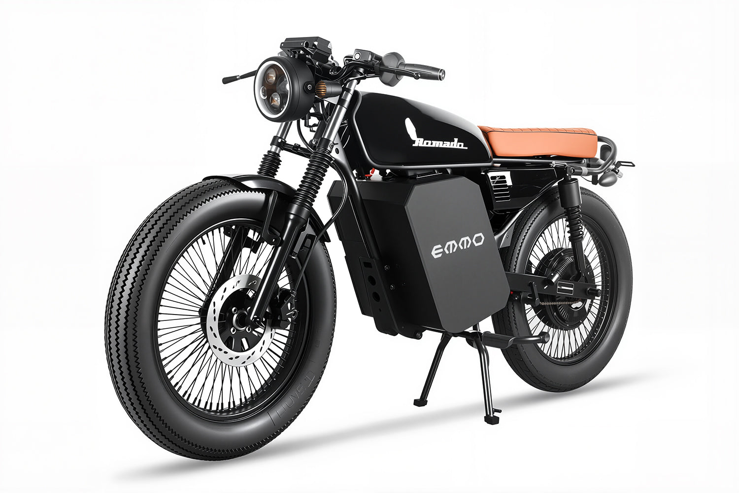 EMMO NOMADO Cafe Racer Electric Motorcycle - Removable SLA Battery - 40 - QS Torque Motor