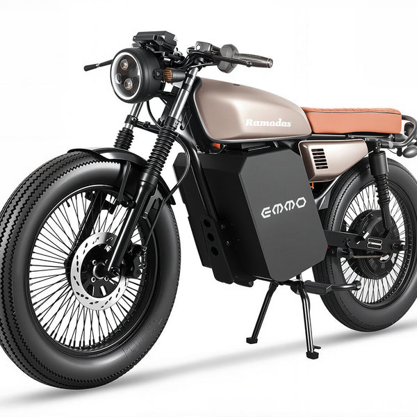 EMMO NOMADO Cafe Racer Electric Motorcycle - Removable SLA Battery - 40 - QS Torque Motor