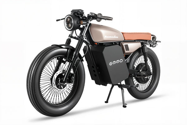 EMMO NOMADO Cafe Racer Electric Motorcycle - Removable SLA Battery - 40 - QS Torque Motor
