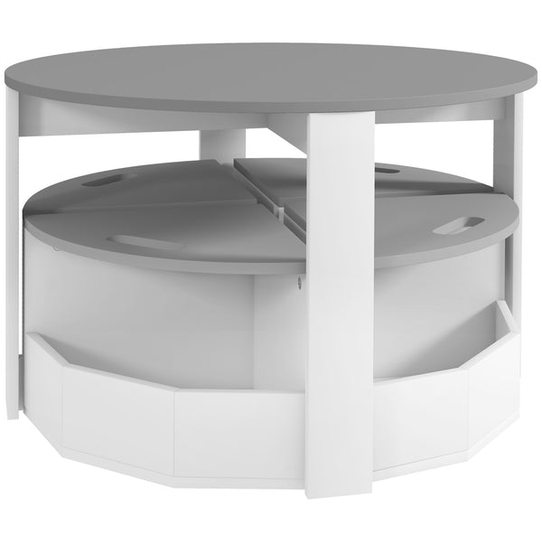 Qaba 5 Piece Kids Table and Chairs Set with Storage for Art, Craft, Drawing, Playroom, Classroom, Nursery