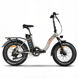 Oiios Electo Fat Tire Folding Electric Bike for Adults 750W UL Certified - Step Thru - Hydraulic Brakes - Black