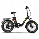 Oiios Electo Fat Tire Folding Electric Bike for Adults 750W UL Certified - Step Thru - Hydraulic Brakes - Black