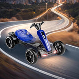 12V Electric Pedal Go-Kart for Kids with Adjustable High-Back Seat, Ride-On Truck with Music/Flashing Lights, 38'' L x 22.5'' W x 19.5'' H